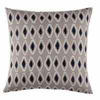 Coussin d'extérieur taupe motifs graphiques bicolores 45x45 Maisons du Monde