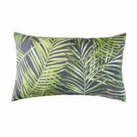 Coussin d'extérieur vert imprimé feuillages 30x50 Maisons du Monde