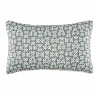 Coussin d'extérieur vert motifs graphiques écrus 30x50 Maisons du Monde