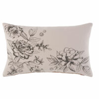 Coussin en coton rose motif floral 30x50 Maisons du Monde