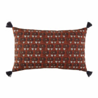 Coussin en coton terracotta imprimé 30x50 Maisons du Monde