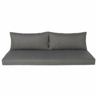 Coussins pour canapé de jardin 3 places gris foncé Isola Maisons du Monde