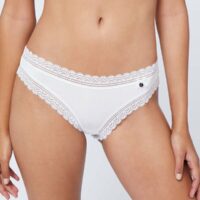 Culotte bords dentelle - AMOUR - Blanc - Femme - Etam