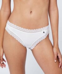 Culotte bords dentelle - AMOUR - Blanc - Femme - Etam