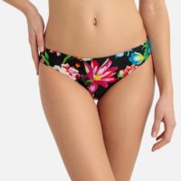 Culotte de maillot de bain imprimé fleurs Noir/Imprimé Anne weyburn