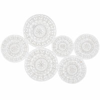 Déco murale motifs mandalas sculptés blanchis 141x98 Maisons du Monde