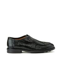 Derbies à lacets en cuir motif python Noir ANTHOLOGY PARIS