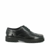 Derbies cuir bout fleuri Abibo Noir JONAK