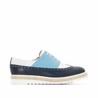 Derbies cuir compensées tricolores Bleu Marine LA REDOUTE COLLECTIONS