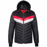 Doudoune légère colorblock Colorado 19 Noir-Rouge-Blanc Schott