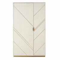 Dressing 2 portes imitation galuchat blanc cassé Waldorf Maisons du Monde