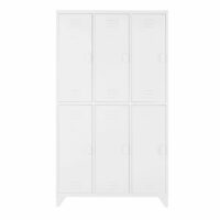 Dressing vestiaire indus 6 portes en métal blanc Sunset Maisons du Monde