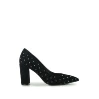 Escarpins cuir velours Drama Noir JONAK