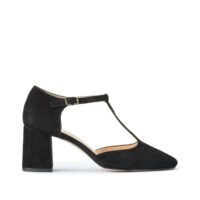 Escarpins salomés cuir velours Venati Noir JONAK