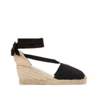 Espadrilles à talon compensé à nouer Noir ou Jaune LA REDOUTE COLLECTIONS