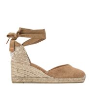 Espadrilles à talon compensé en coton CHIARA Denim Bleu ou Camel CASTANER