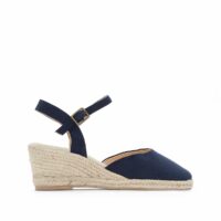 Espadrilles compense corde pied large 38-45 Bleu ou Taupe LA REDOUTE COLLECTIONS PLUS