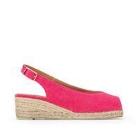 Espadrilles compensées à bout ouvert DOSALIA Framboise CASTANER