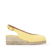 Espadrilles compensées à bout ouvert DOSALIA Jaune CASTANER