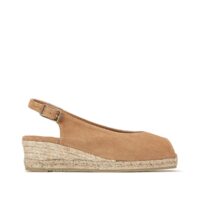 Espadrilles compensées à bout ouvert DOSALIA Noir ou Camel CASTANER