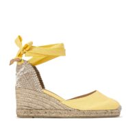 Espadrilles compensées en toile CARINA Rose ou Jaune ou Rouge CASTANER