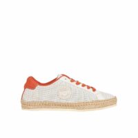 Espadrilles cuir Paloma F2F Blanc/Orange PATAUGAS