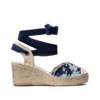 Espadrilles effet denim talon compensé pied large Denim LA REDOUTE COLLECTIONS PLUS