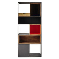 Étagère 1 tiroir 1 porte en métal et manguier tricolore Arty Maisons du Monde