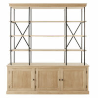 Etagère 3 portes coloris noir et naturel Faubourg Maisons du Monde