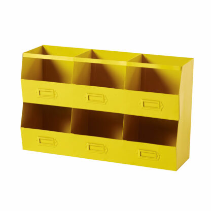 Étagère 6 casiers en métal jaune Maisons du Monde