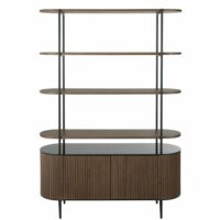 Etagère vintage 2 portes en métal noir Spiga Maisons du Monde