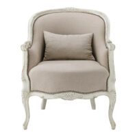 Fauteuil bergère en lin Montpensier Maisons du Monde