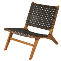 Fauteuil de jardin en acacia massif et résine tressée Nairobi Maisons du Monde