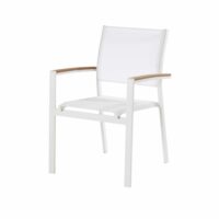 Fauteuil de jardin en aluminium blanc Fuji Maisons du Monde