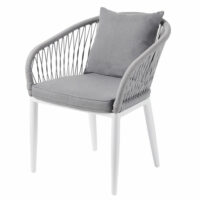 Fauteuil de jardin en corde tressée grise Endoume Maisons du Monde