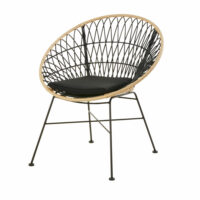 Fauteuil de jardin en résine noire et imitation rotin Maracuja Maisons du Monde