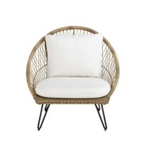 Fauteuil de jardin en résine tressée Pineapple Maisons du Monde