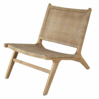 Fauteuil de jardin en résine tressée et acacia massif Nairobi Maisons du Monde