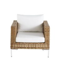 Fauteuil de jardin en résine tressée marron clair Sierra Nevada Maisons du Monde