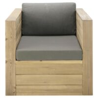 Fauteuil de jardin en sapin gris Brehat Maisons du Monde