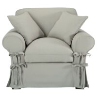 Fauteuil en coton gris clair Butterfly Maisons du Monde