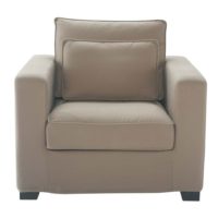 Fauteuil en coton taupe Milano Maisons du Monde