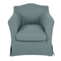 Fauteuil en lin froissé bleu céladon Anaelle Maisons du Monde