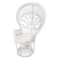 Fauteuil en rotin blanc Philippine Maisons du Monde