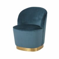 Fauteuil en velours bleu nuit Aglaé Maisons du Monde