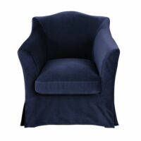 Fauteuil en velours bleu nuit Anaelle Maisons du Monde