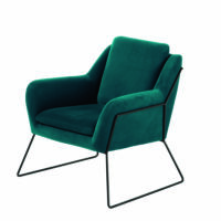 Fauteuil en velours bleu pétrole Jasper Maisons du Monde