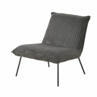 Fauteuil en velours côtelé gris Sam Maisons du Monde