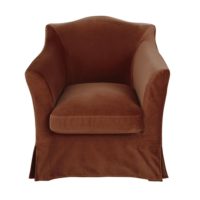 Fauteuil en velours terracotta Anaelle Maisons du Monde