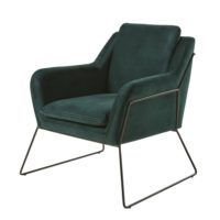 Fauteuil en velours vert Jasper Maisons du Monde